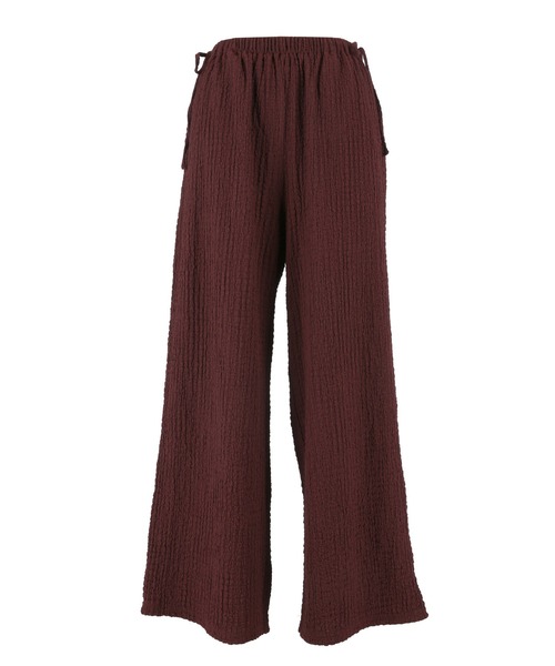 coca（coca）（コカ）の「クロスシャーリングサイドリボンパンツ シワ防止/吸水速乾（その他パンツ・レディース・ワイン/ブラック・S/L/M）」の3枚目の写真