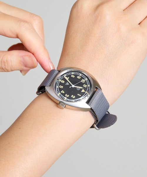 COMMON WARE(コモンウェアー)の「Naval military watch Mil.-02 Royal Air Force type ナイロンベルト(アナログ腕時計・レディース・ブラック/グレー/カーキ・FREE)」の19枚目の写真