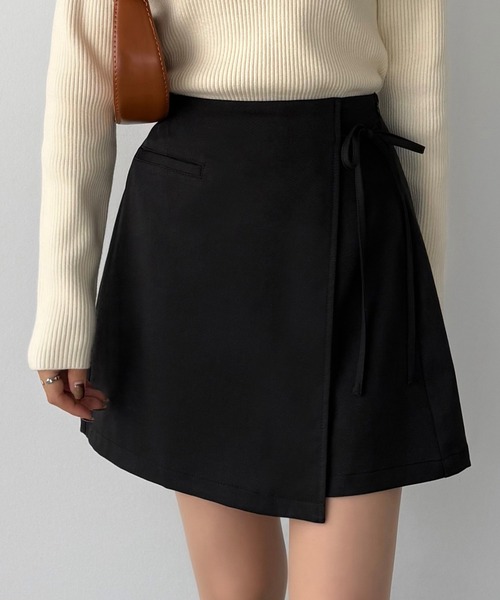 イヴ・サンローラン　ラップスカート　黒 Saint Laurent Lace Wrap Skirt in Noir | FWRD