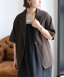 【在庫限り】cepoセポ　ノーカラー　ブルゾン　綺麗め　ベージュ　人気　L cepo ニット セーター スプリングカラーメッシュニット