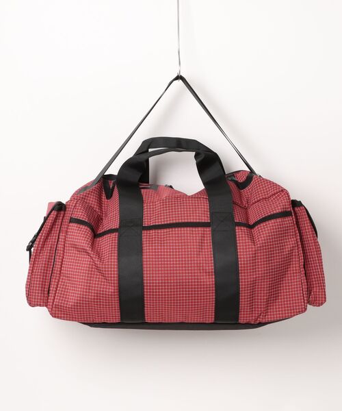 チェック柄ボストンバッグ 大容量