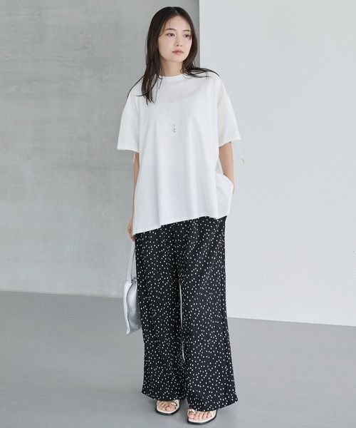 LAVEANGE(ラビアンジェ)の「【洗える】ドットイージーパンツ(その他パンツ・レディース・ブラック・M/5L/4L/3L/LL)」の4枚目の写真