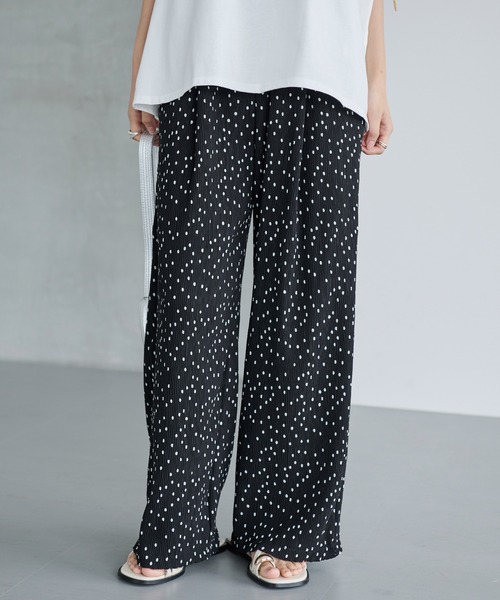 LAVEANGE(ラビアンジェ)の「【洗える】ドットイージーパンツ(その他パンツ・レディース・ブラック・M/5L/4L/3L/LL)」の16枚目の写真