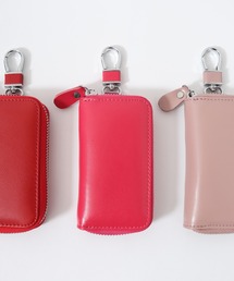 norienomoto キーケース ピンク×ブルー×オフホワイト 楽天市場】日産 革 おしゃれ レザー スマートキーケース キー