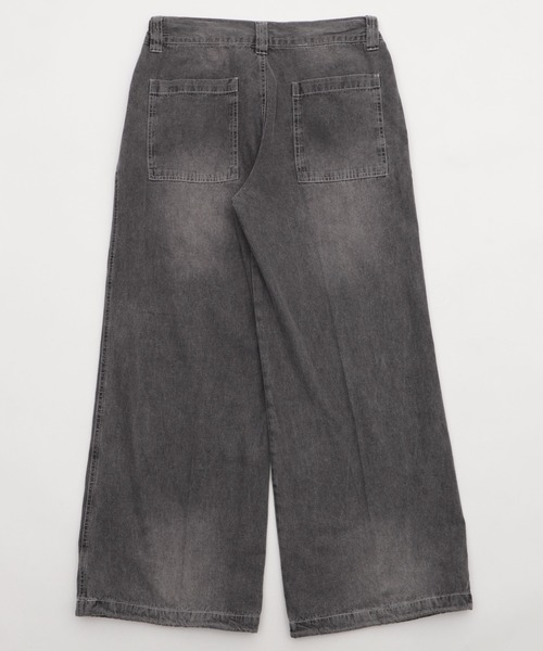 WEGO（ウィゴー）の「WEGO/イージーバギーフレアデニムスラックス（デニムパンツ・メンズ・スカイブルー/ブラック系2・MEDIUM/LARGE）」の17枚目の写真