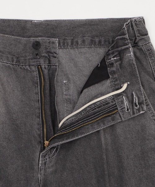 WEGO（ウィゴー）の「WEGO/イージーバギーフレアデニムスラックス（デニムパンツ・メンズ・スカイブルー/ブラック系2・MEDIUM/LARGE）」の14枚目の写真