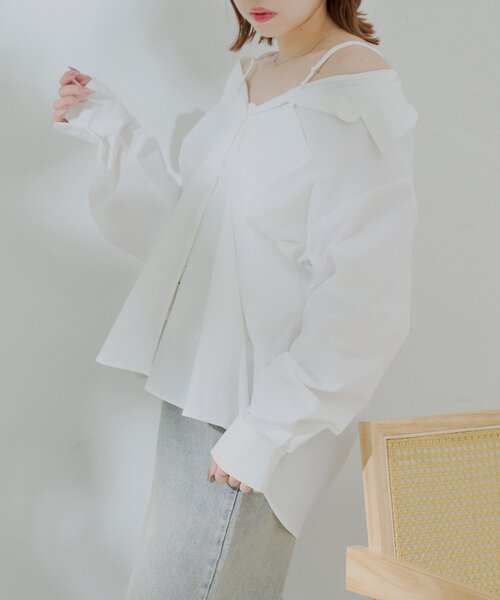 chico 水着 ホワイト who's who Chico - chico チコ 水着 取り外しスリーブBACK開き