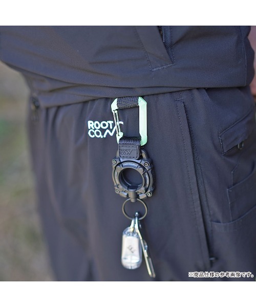 ROOT CO.（ルート）の「ROOT CO. GRAVITY CARABINER LOOP ナイロンベルト 付き カラビナ (グロー/レギュラー)（キーホルダー・メンズ・その他1・REGULAR）」の3枚目の写真