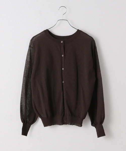 Spick &amp; Span - 【未使用】Spick and Spanシアー天竺2WAYカーディガン セール】2WAYシアークルーネックカーディガン（カーディガン