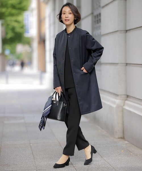 J.PRESS（ジェイプレス）の「houndstooth スクエア スカーフ（バンダナ/スカーフ・レディース・ブラウン系5/ネイビー系5・F）」の6枚目の写真