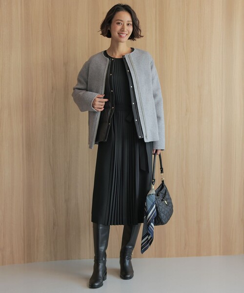 J.PRESS（ジェイプレス）の「houndstooth スクエア スカーフ（バンダナ/スカーフ・レディース・ブラウン系5/ネイビー系5・F）」の8枚目の写真