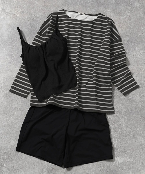 ラッシュロングTシャツ&パンツ/3点セット