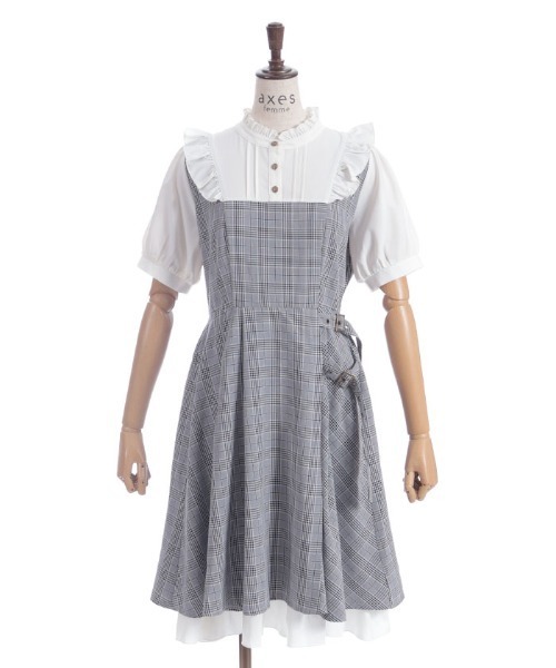 axes femme（アクシーズファム）の「ハトメ使いベルトデザインワンピース（ワンピース・レディース・ブラック/グレー/ブラウン・FREE）」の10枚目の写真