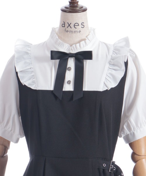 axes femme（アクシーズファム）の「ハトメ使いベルトデザインワンピース（ワンピース・レディース・ブラック/グレー/ブラウン・FREE）」の15枚目の写真