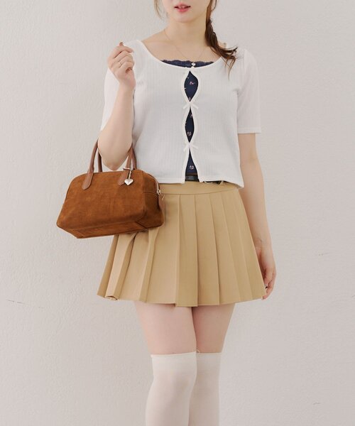 APPORTE PAR LES MARCHES(アポルテパーレマルシェ)の「【MARCHES】テレコT&キャミセット(Tシャツ/カットソー・レディース・オフホワイト/レッド/ブラック・FREE)」の9枚目の写真