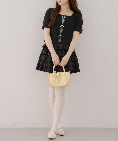 APPORTE PAR LES MARCHES(アポルテパーレマルシェ)の「【MARCHES】テレコT&キャミセット(Tシャツ/カットソー・レディース・オフホワイト/レッド/ブラック・FREE)」の19枚目の写真