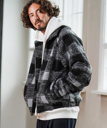 Magine(マージン)のmj10910-Boa Fleece Stand Collar Jacket ボアジャケット(その他アウター)