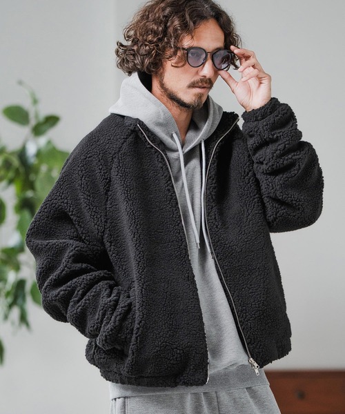 Magine（マージン）の「mj10910-Boa Fleece Stand Collar Jacket ボアジャケット（その他アウター・メンズ・ブラック系その他/ブラック/その他・46/44/48）」の16枚目の写真