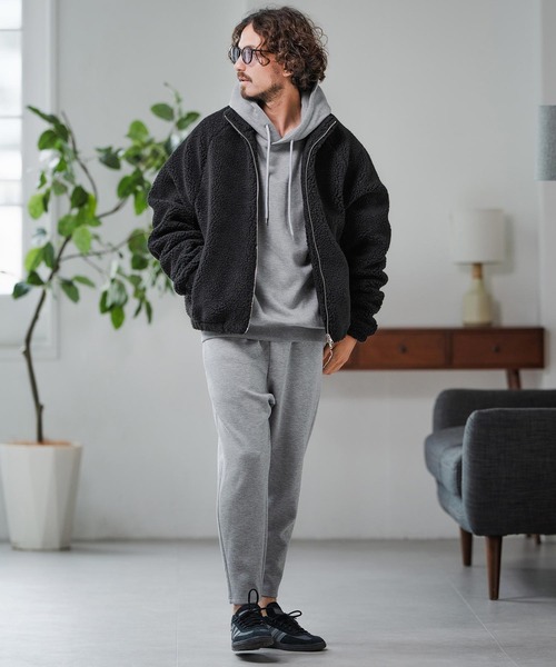 Magine（マージン）の「mj10910-Boa Fleece Stand Collar Jacket ボアジャケット（その他アウター・メンズ・ブラック系その他/ブラック/その他・46/44/48）」の12枚目の写真