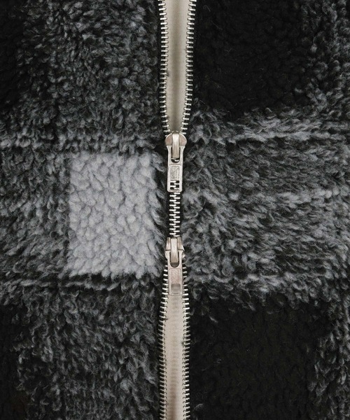 Magine（マージン）の「mj10910-Boa Fleece Stand Collar Jacket ボアジャケット（その他アウター・メンズ・ブラック系その他/ブラック/その他・46/44/48）」の5枚目の写真