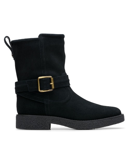 Clarks(クラークス)の「Nella Mid / ネラミッド(ブラックスエード)(ブーツ・レディース・ブラック・UK3/UK3.5/UK4/UK4.5/UK5/UK5.5/UK6)」の1枚目の写真