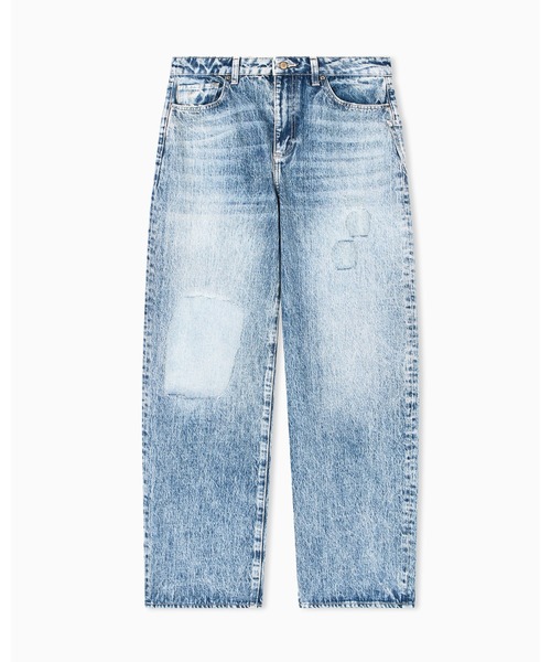 ARMANI EXCHANGE(アルマーニエクスチェンジ)の「【A|X アルマーニ エクスチェンジ】ユーズドルック パッチデニムパンツ_J38 RELAXED(デニムパンツ・レディース・インディゴブルー・28inch/29inch/25inch/26inch/27inch/24inch)」の5枚目の写真