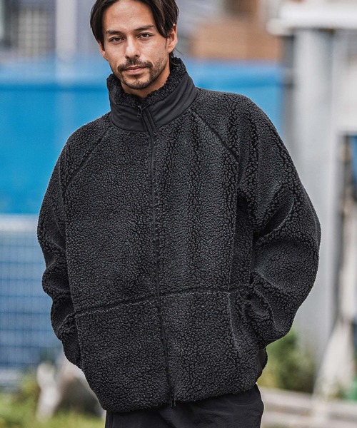 セール】mj10927-Vintage Like Boa Fleece Zip Jacket ボアフリース