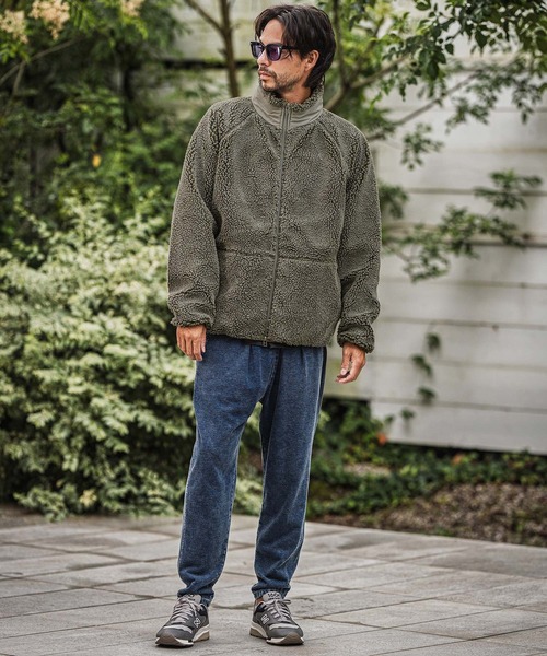 セール】mj10927-Vintage Like Boa Fleece Zip Jacket ボアフリース