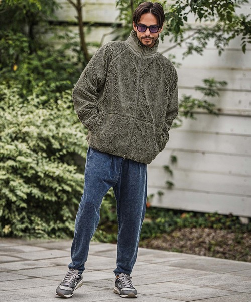 CAMBIO(カンビオ)の「mj10927-Vintage Like Boa Fleece Zip Jacket ボアフリースジャケット(その他アウター・メンズ・ブラック/カーキ・M/L)」の18枚目の写真