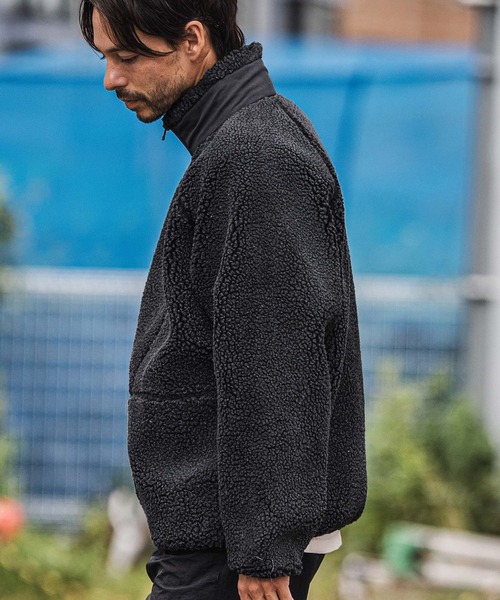 CAMBIO(カンビオ)の「mj10927-Vintage Like Boa Fleece Zip Jacket ボアフリースジャケット(その他アウター・メンズ・ブラック/カーキ・M/L)」の16枚目の写真