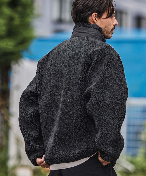 セール】mj10927-Vintage Like Boa Fleece Zip Jacket ボアフリース