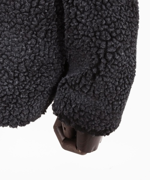 CAMBIO(カンビオ)の「mj10927-Vintage Like Boa Fleece Zip Jacket ボアフリースジャケット(その他アウター・メンズ・ブラック/カーキ・M/L)」の5枚目の写真