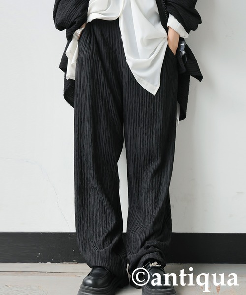 antiqua(アンティカ)の「ワイドパンツ(その他パンツ・レディース・ブラック・LARGE/MEDIUM)」の1枚目の写真