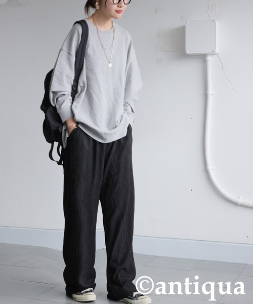 antiqua(アンティカ)の「ワイドパンツ(その他パンツ・レディース・ブラック・LARGE/MEDIUM)」の5枚目の写真