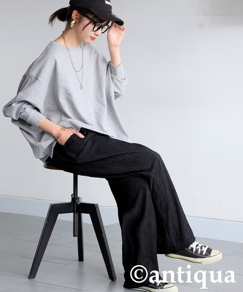 antiqua(アンティカ)の「ワイドパンツ(その他パンツ・レディース・ブラック・LARGE/MEDIUM)」の7枚目の写真