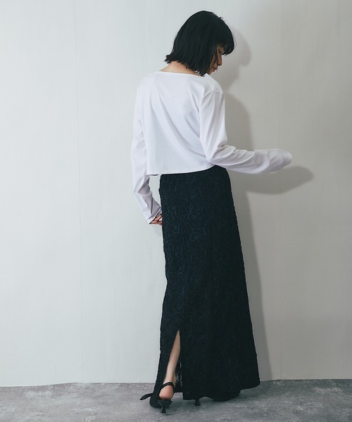 ANOTHER S（アナザーエス）の「コード刺繍ストレートスカート（スカート・レディース・ブラック/ホワイト/ネイビー/ベージュ・FREE）」の21枚目の写真