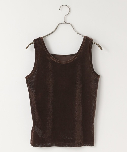 LOWRYS FARM(ローリーズファーム)の「ベロアタンク 577739(タンクトップ・レディース・ブラウン/アイボリー/ブラック/ネイビー・FREE)」の3枚目の写真