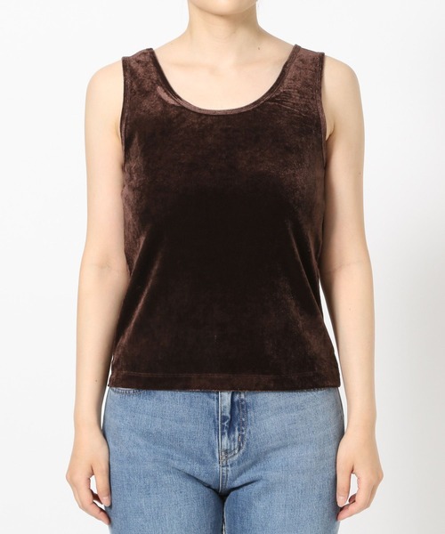 LOWRYS FARM(ローリーズファーム)の「ベロアタンク 577739(タンクトップ・レディース・ブラウン/アイボリー/ブラック/ネイビー・FREE)」の5枚目の写真