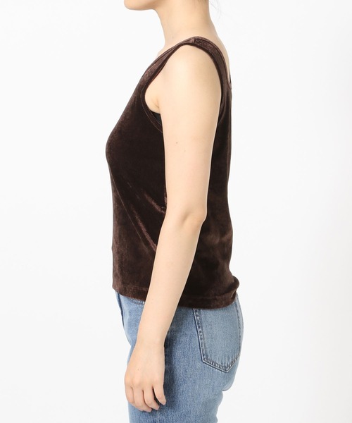 LOWRYS FARM(ローリーズファーム)の「ベロアタンク 577739(タンクトップ・レディース・ブラウン/アイボリー/ブラック/ネイビー・FREE)」の6枚目の写真
