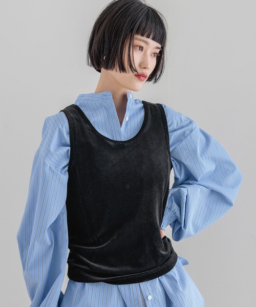 LOWRYS FARM(ローリーズファーム)の「ベロアタンク 577739(タンクトップ・レディース・ブラウン/アイボリー/ブラック/ネイビー・FREE)」の21枚目の写真