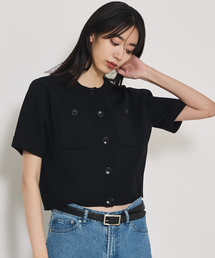 qualite | ショートスリーブカーデ/夏服/秋服/オフィスカジュアル(Tシャツ/カットソー)