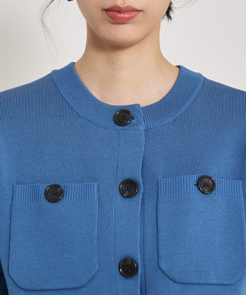 qualite（カリテ）の「ショートスリーブカーデ/夏服/秋服/オフィスカジュアル（Tシャツ/カットソー・レディース・ブラウン/ブラック・フリー）」の11枚目の写真