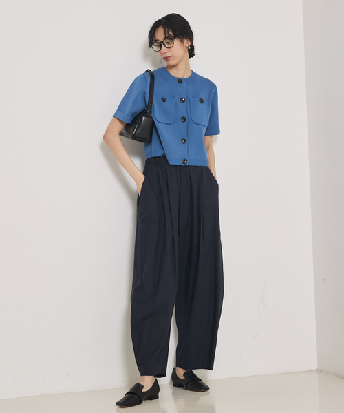 qualite（カリテ）の「ショートスリーブカーデ/夏服/秋服/オフィスカジュアル（Tシャツ/カットソー・レディース・ブラウン/ブラック・フリー）」の16枚目の写真