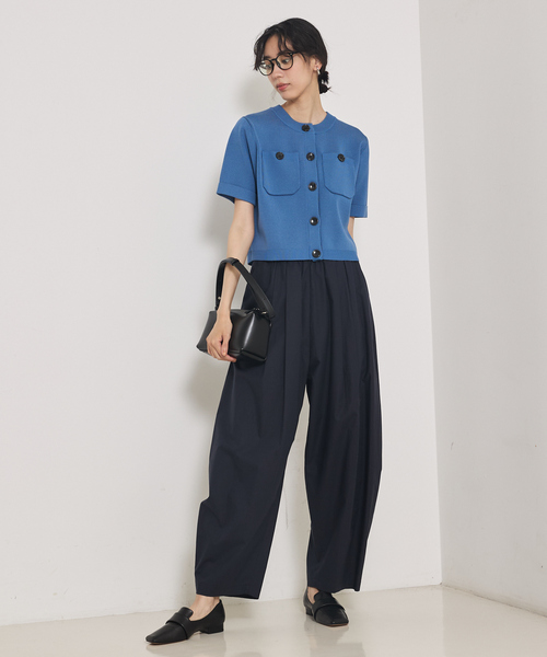 qualite（カリテ）の「ショートスリーブカーデ/夏服/秋服/オフィスカジュアル（Tシャツ/カットソー・レディース・ブラウン/ブラック・フリー）」の17枚目の写真