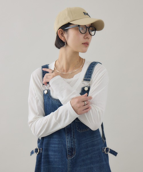 Paradise Picnic(パラダイスピクニック)の「SUGARROSE レイヤードデザイントップス(Tシャツ/カットソー・レディース・ブラック/ホワイト/オレンジ・FREE)」の17枚目の写真