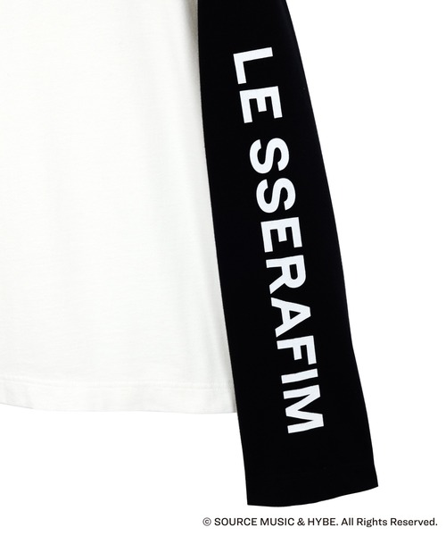 LE SSERAFIM 東京ドーム T-SHIRT WHITE LロンT LE SSERAFIM × ZOZOTOWN RAGLAN TEE（Tシャツ/カットソー）｜LE