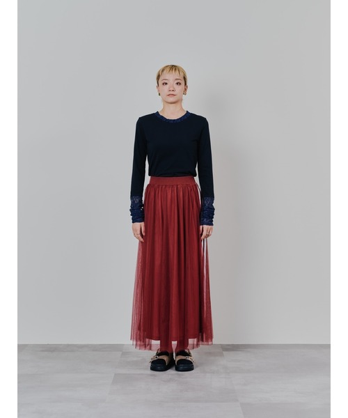 DOLLUPOOPS（ドールアップウップス）の「サイドラインチュールスカート（スカート・レディース・ブラック/チャコールグレー/レッド・38）」の14枚目の写真