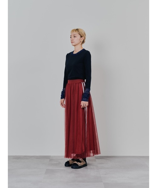 DOLLUPOOPS（ドールアップウップス）の「サイドラインチュールスカート（スカート・レディース・ブラック/チャコールグレー/レッド・38）」の15枚目の写真