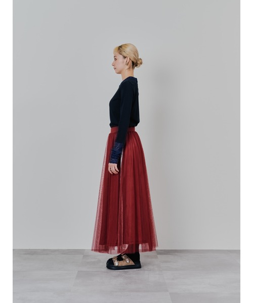 DOLLUPOOPS（ドールアップウップス）の「サイドラインチュールスカート（スカート・レディース・ブラック/チャコールグレー/レッド・38）」の16枚目の写真