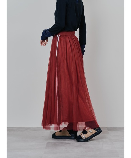 DOLLUPOOPS（ドールアップウップス）の「サイドラインチュールスカート（スカート・レディース・ブラック/チャコールグレー/レッド・38）」の7枚目の写真